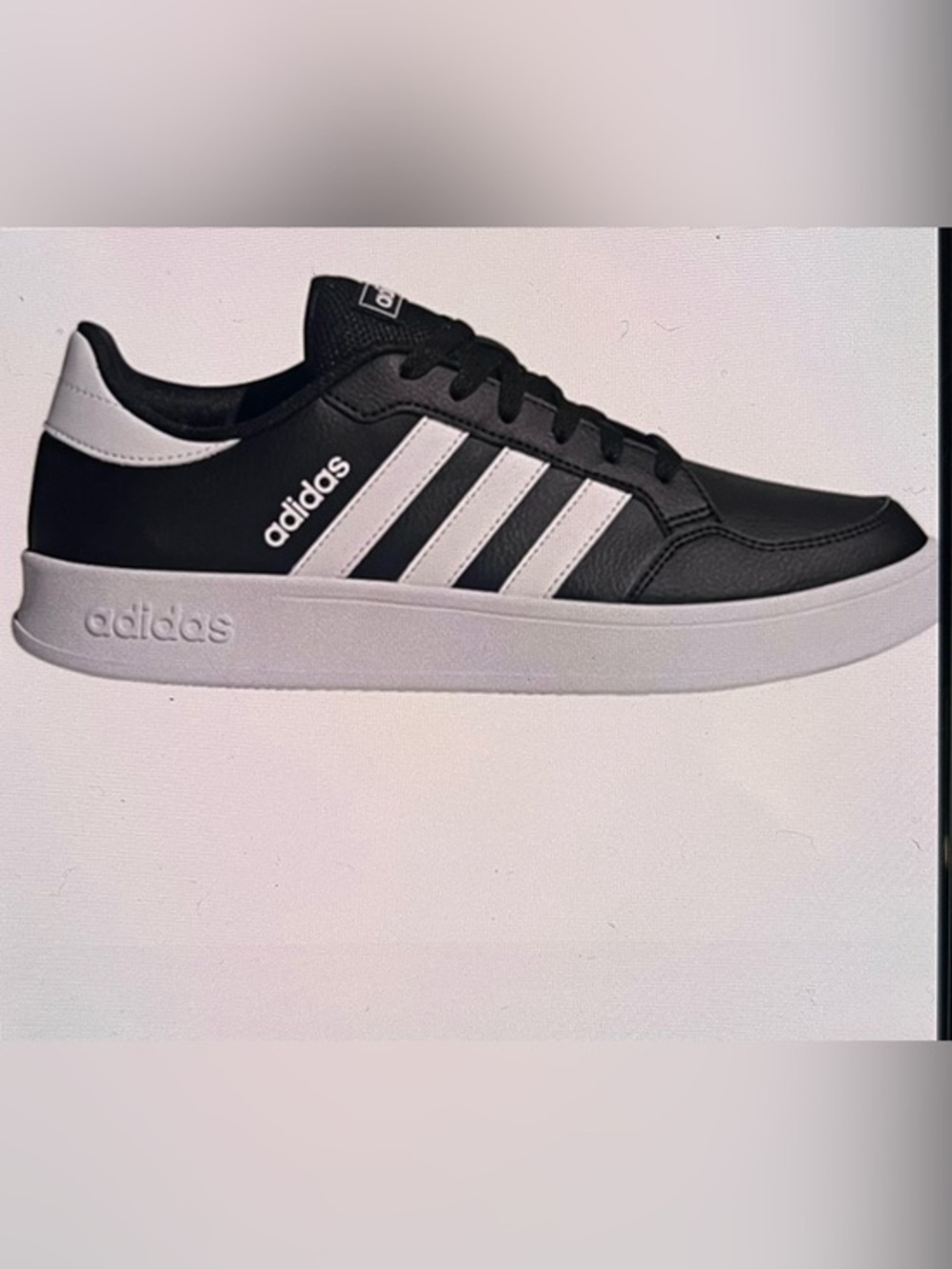 Adidas Breaknet Men's Black & White Court-Style Sneaker Size 8